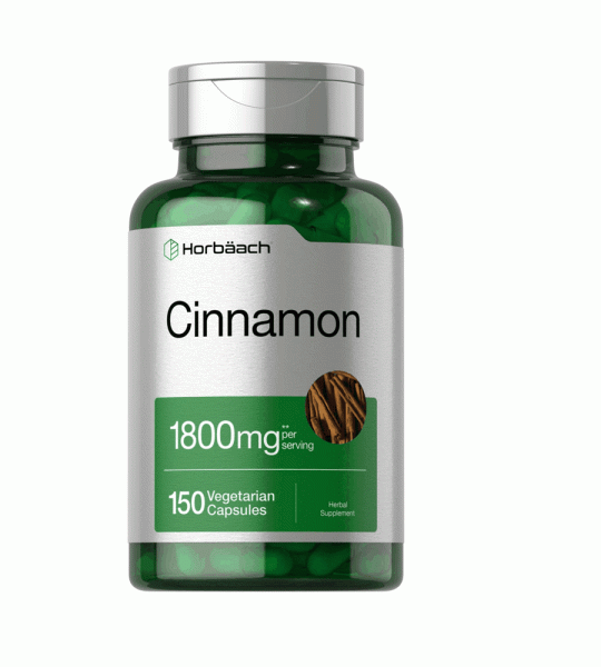 Horbäach Ultra Cinnamon | 1800mg per Serving | 150 Vegetarian Capsules | Herbal Supplement