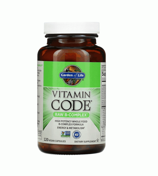 Garden of Life Vitamin Code – Raw B-Complex for Energy & Metabolism | 120 Vegan Capsules