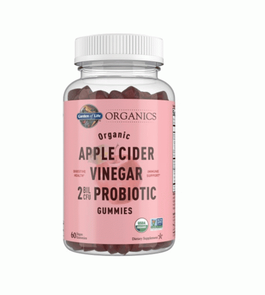 Curtin Life Organics Apple Cider Vinegar + Probiotics Organic Gummies 60 Count