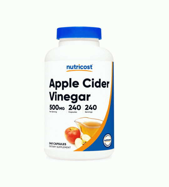 Nutricost Apple Cider Vinegar | 500 Mg 240 Capsules Premium Dietary Supplement