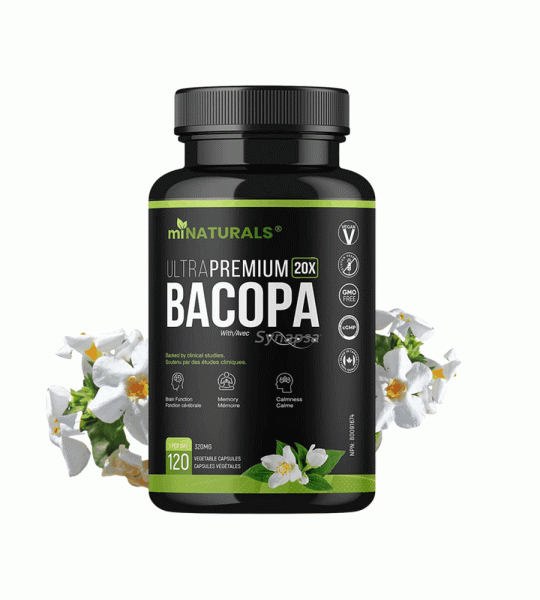 Minaturals® Ultra Premium 20 X Bacopa | Clinically Backed | 320mg for Brain Function | 120 Veg Capsules