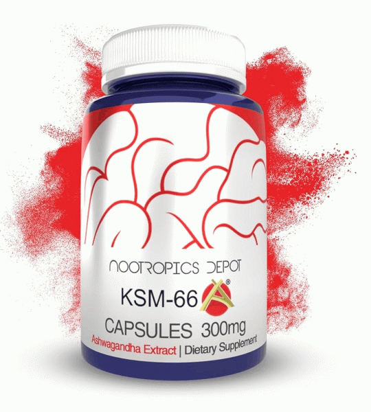 Nootropics Depot Ksm-66 Ashwagandha | 300mg High-Potency Extract Stress & Cognitive Support Dietary Supplement