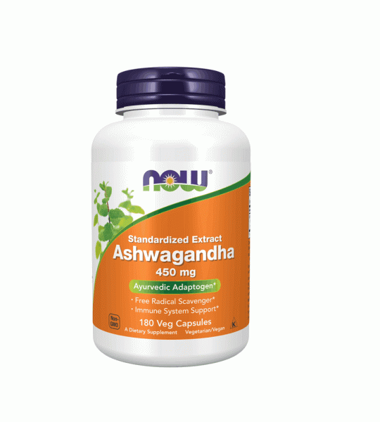 Ashwagandha 450mg | Standardized Extract Ayurvedic Adaptogen for Stress & Immunity 180 Vegan Capsules