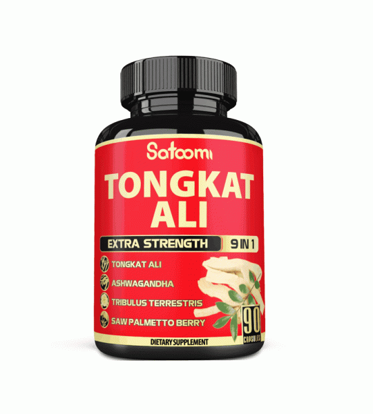 Sotcom Extra Strength 9-In-1 Tongkat Ali Powerful Blend with Ashwagandha Tribulus & Saw Palmetto 90 Capsules