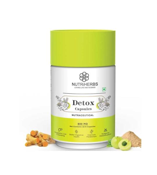 Nutriherbs Detox (800 Mg) 60 Capsules | Detox For Detoxification