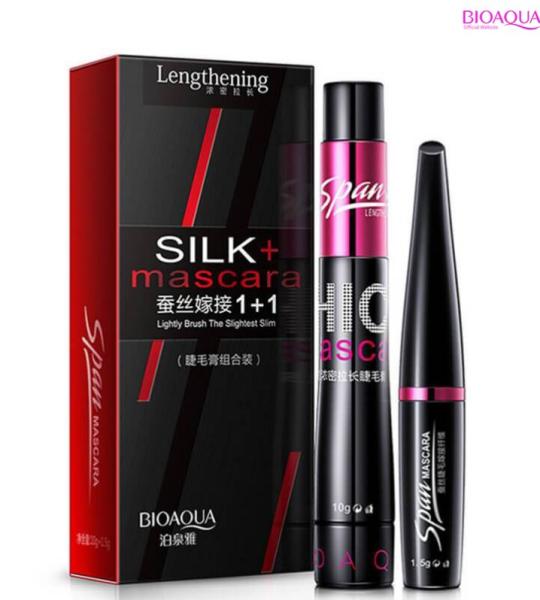 Black Lengthening Silk Mascara Duo | 1+1 Eyelash Volumizing Set