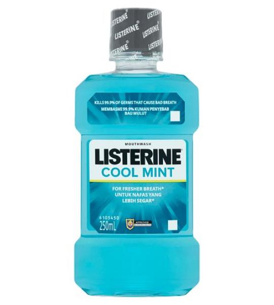 Listerine Mouthwash Cool Mint – 500ml for Long-Lasting Fresh Breath & Oral Hygiene