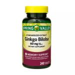 Spring Valley Ginkgo Biloba Extract 60 Mg - Capsules for General Wellness