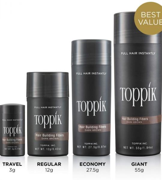 Toppik Hair Building Fibers – 120 Caps for Thicker, Fuller-Looking Hair