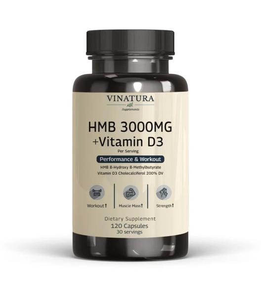 Vinatura HMB 3000 Mg + Vitamin D3 - Performance & Workout