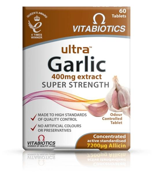 Vitabiotics Ultra Garlic 400mg - Super Strength, Odorless Extract