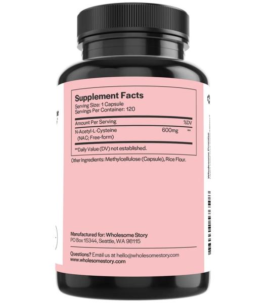 Wholesome Story NAC (n-Acetyl-L-Cysteine) 600mg
