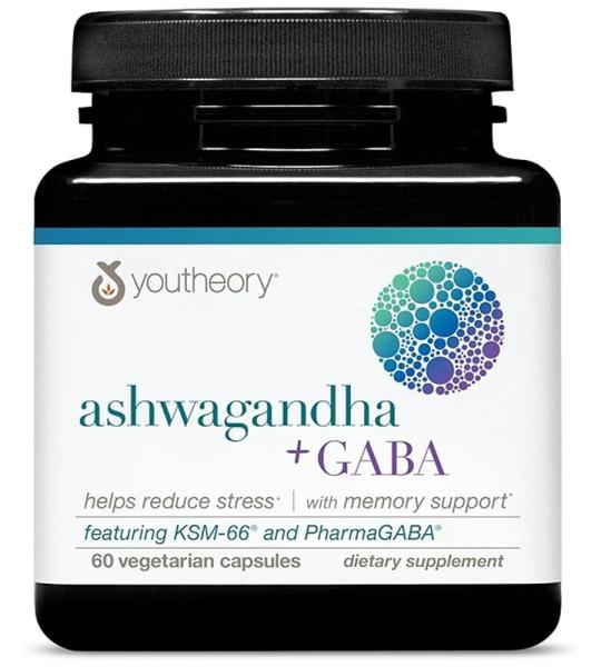 Youtheory Ashwagandha + GABA – KSM-66 & PharmaGABA