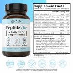 Zen Nutrients PeptideVite GLP-1 Support Vitamin for Gut Health 60 Capsules
