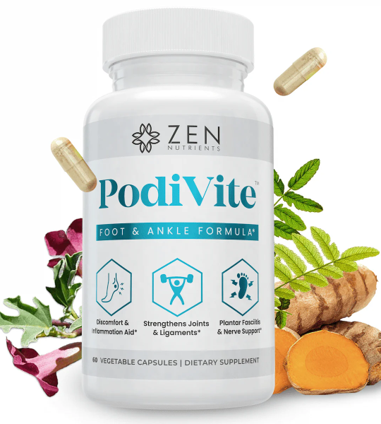 Zen Nutrients PodiVite Plantar Fasciitis Relief & Nerve Function 60 Capsules