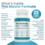 Zen Nutrients The Everyday Back Vitamin for Lower Back Relief & Nerve Function Support 60 Capsules