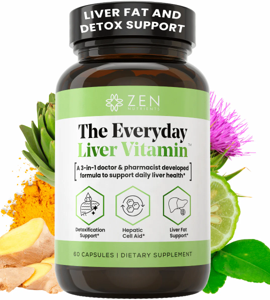 Zen Nutrients The Everyday Liver Vitamin - Liver Cleanse Detox 60 Capsules